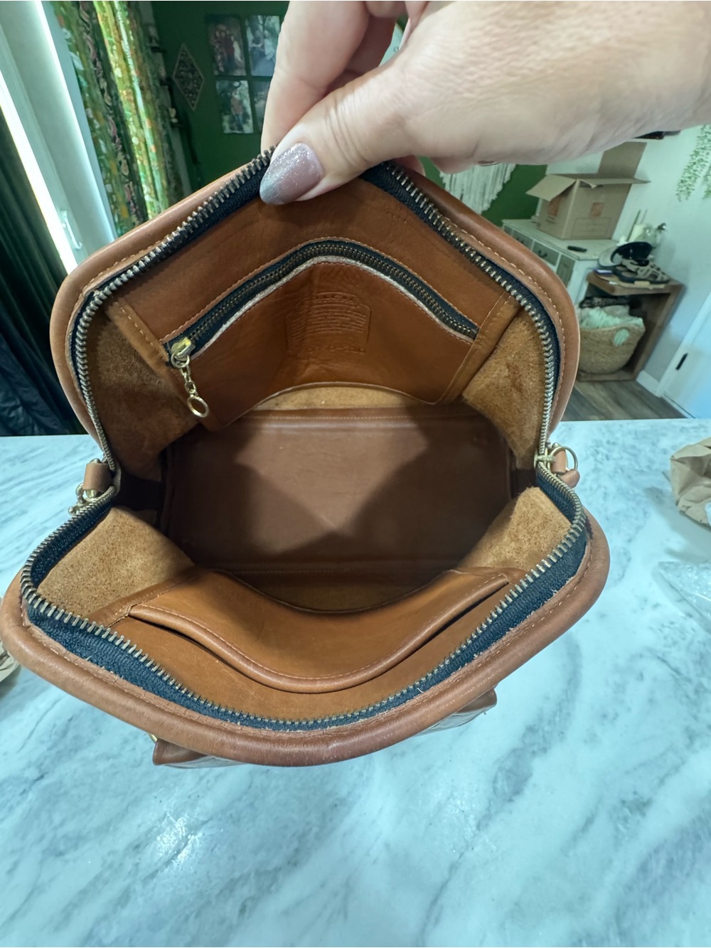 Coach Vintage Baxter British Tan Leather Satchel with Detachable Strap - Picture 7 of 15